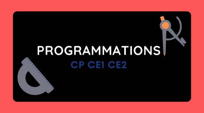 Programmations GS CP et CE1
